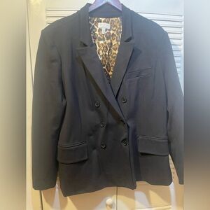 Black Double-Breasted Blazer with Leopard Lining
Sofia by Sofia VERGARA